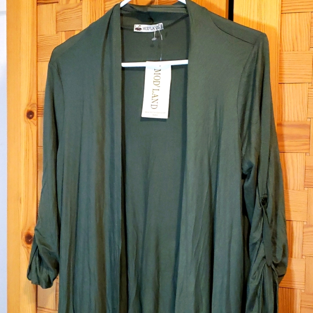 " Mod'land " Darkish Green Drape / Light cardigan 🤎💚
